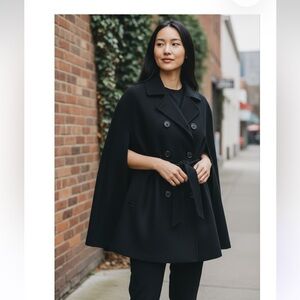 Kit from the Kloth double breasted  black cape in size medium